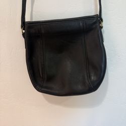 Coach Vintage Small Framed Pouch Crossbody Black Clamshell Leather 9990