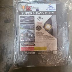 10ft × 16ft Super Heavy Duty Grey Tarp 