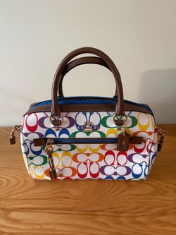 Coach Rainbow Signature Mini Satchel Bag