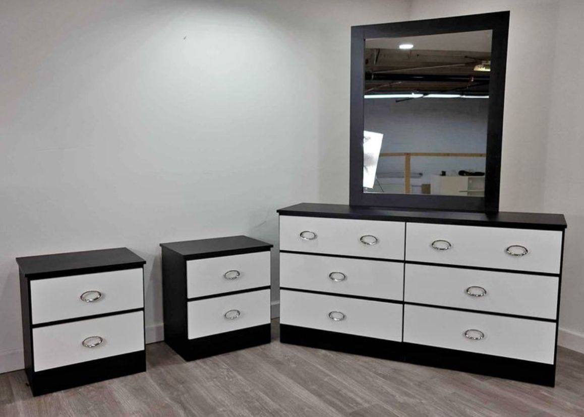 bedroom sets black and white
