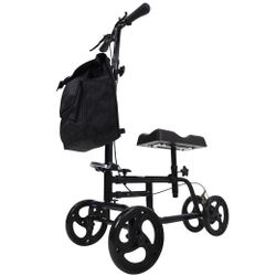 Vive Health Knee Walker-SKU MOB1007SLV-Black Foldable and Adjustable-NIB