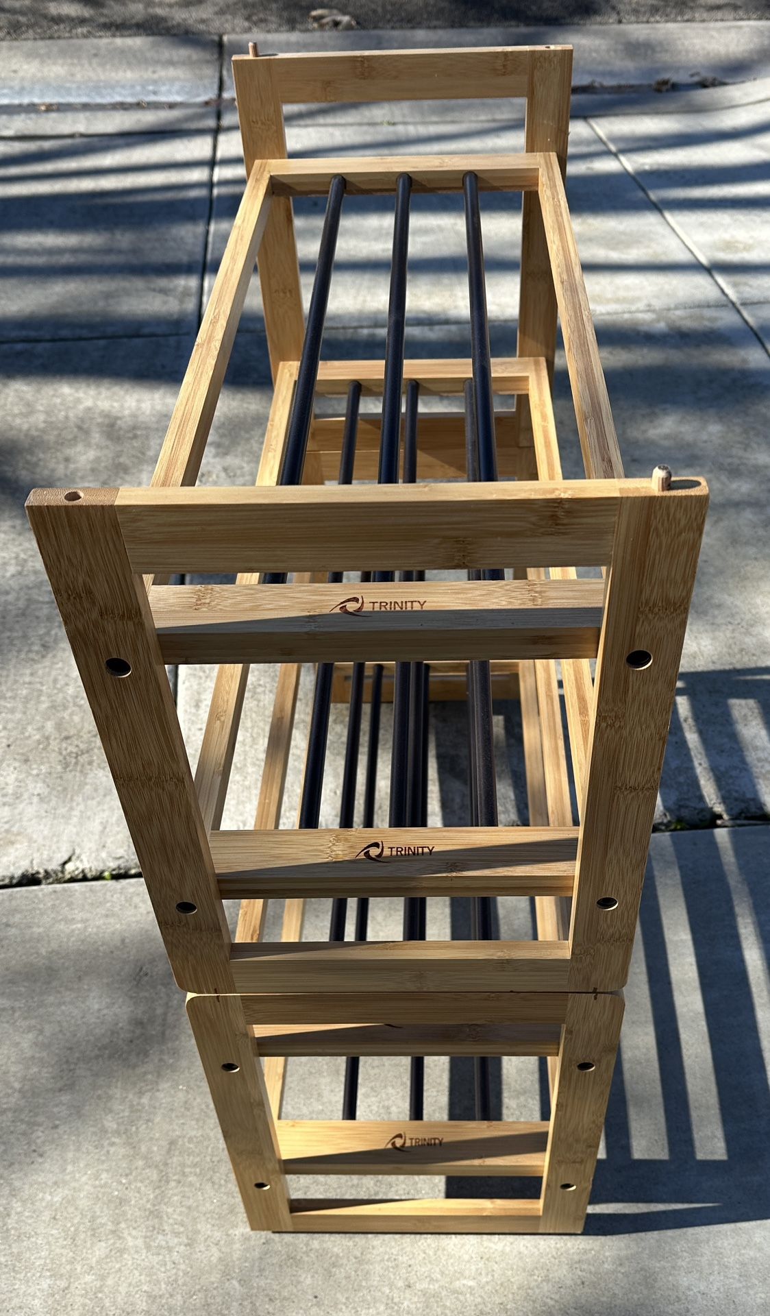 Bamboo & Metal Shoe Racks
