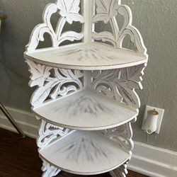 White Wall Corner Shelf 