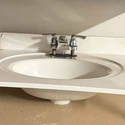 Bathroom Sink W/ Sink Faucet 