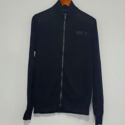 William Rast Black military style full zip Cardigan size M 