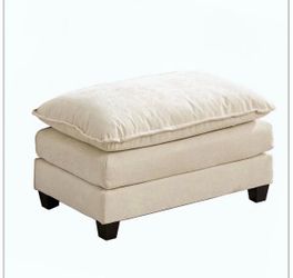 Red Barrel studio Cloud Sofa Ottoman With Double Layer Upholstered Seat Cushion For Living Room