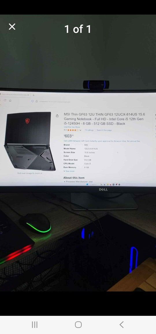 Msi thin gf63 laptop like new for sale