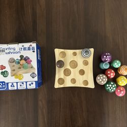Wooden Counting Mushroom Sorting Toy – Montessori Math & Fine Motor Game