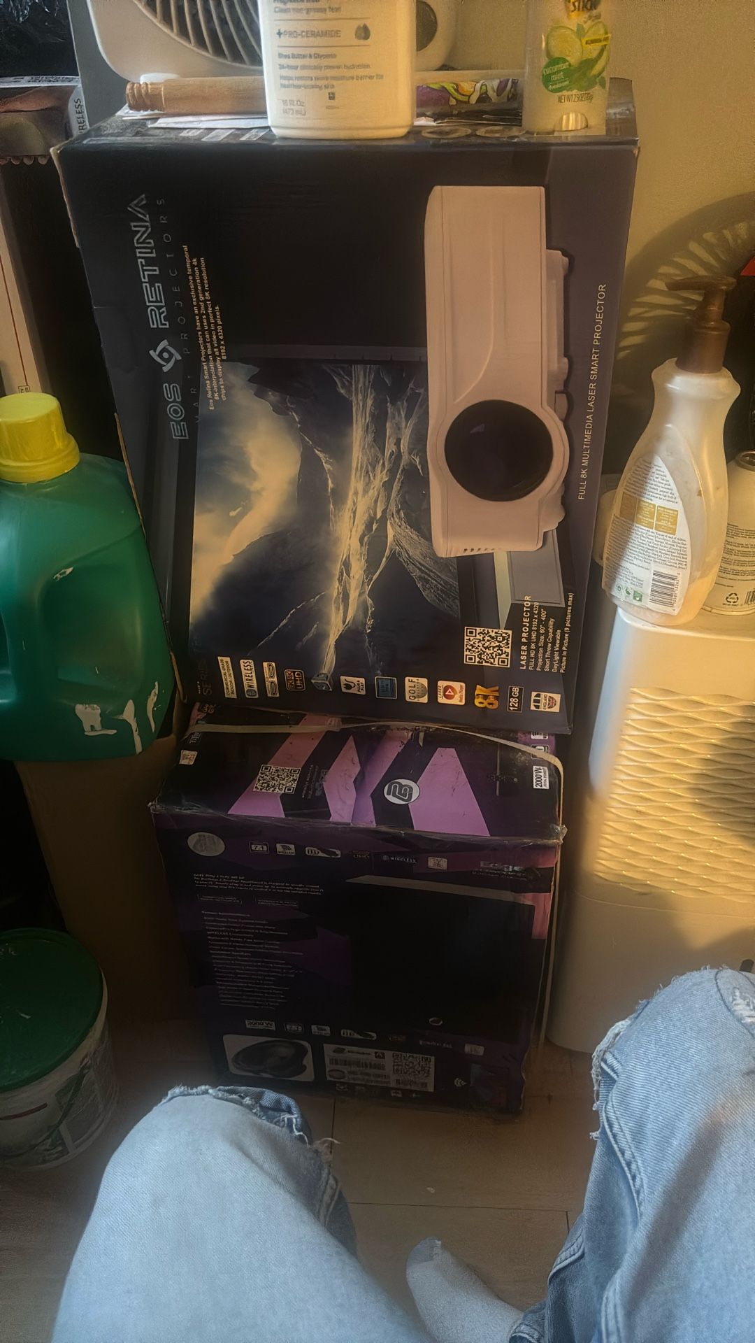 Eos Retina Smart Projector Comes With Vertex 3 Series sound bar And Edge Subwoofer