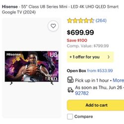 55" U8N Hisense MiniLed TV