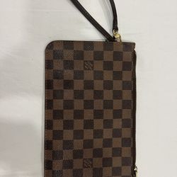 Louis Vuitton NEVERFULL clutch Bag Purse Damier Ebene 