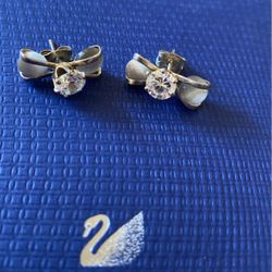 925 Silver Zirconia White Stone Earrings