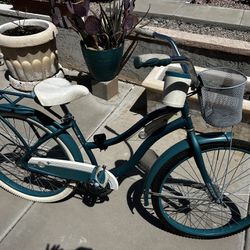 Deluxe Women's Cruiser Bike, Matte Blue, 26-inch