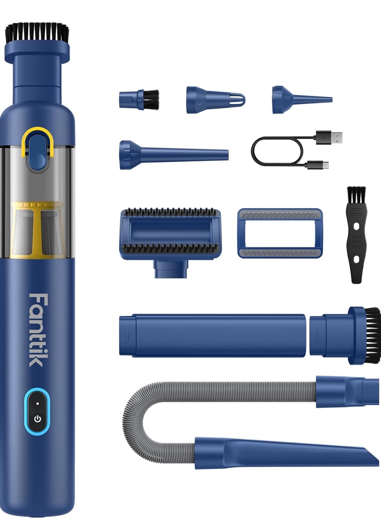 Fanttik Slim V8 APEX Cordless Mini Vacuum – 4-in-1 Handheld, 19000Pa Suction