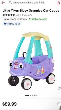 Little tikes cozy coupe bluey