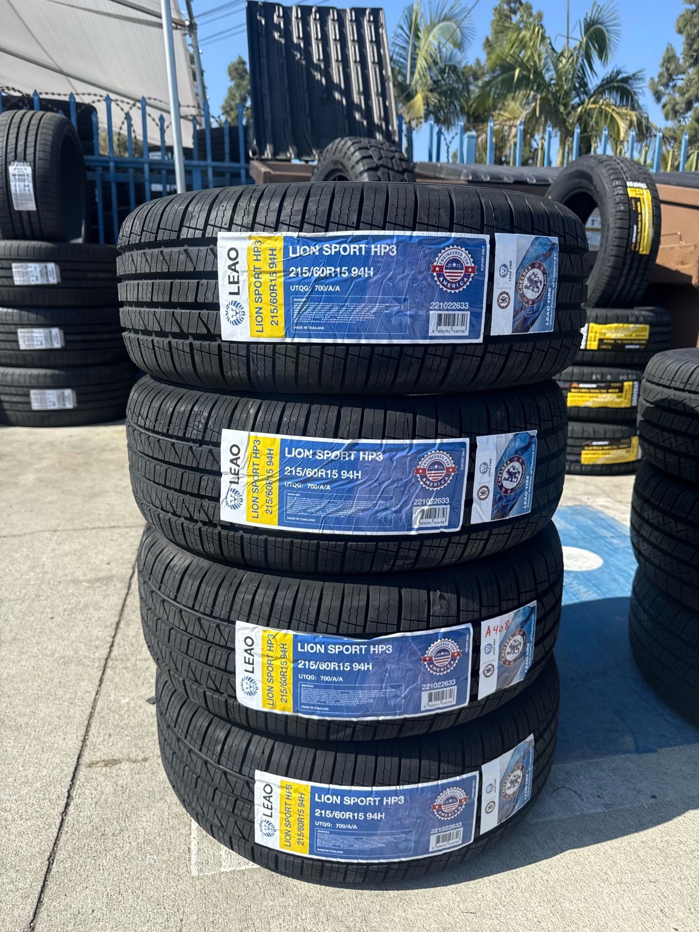 215/60/15 Leao sport 4 New tires installation and balance 50,000 Miles Warranty