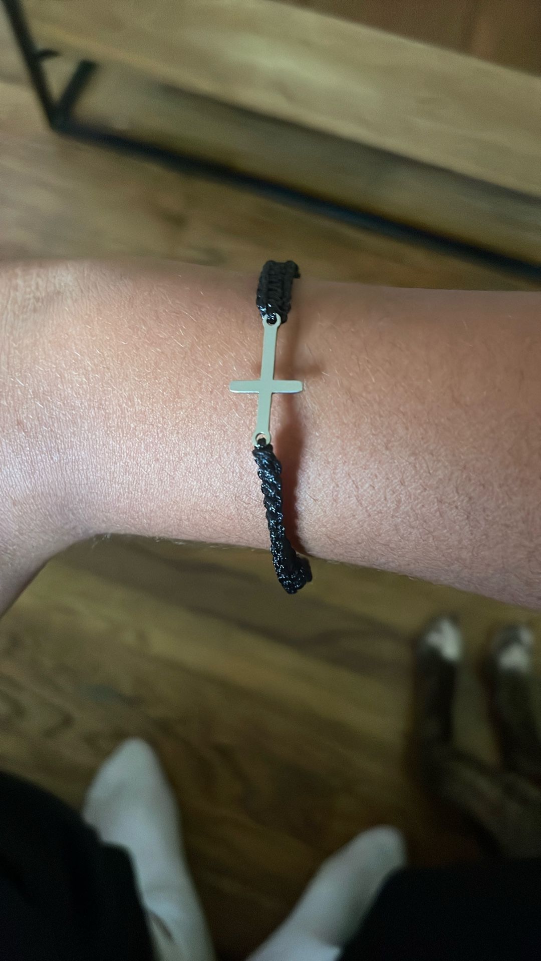 Cross silver bracelet