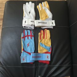Bruce Bolt Batting Gloves Long Cuff