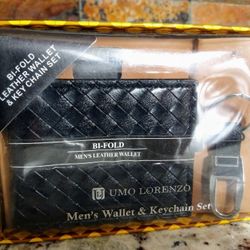 Men's Bifold Wallet With Key Chain