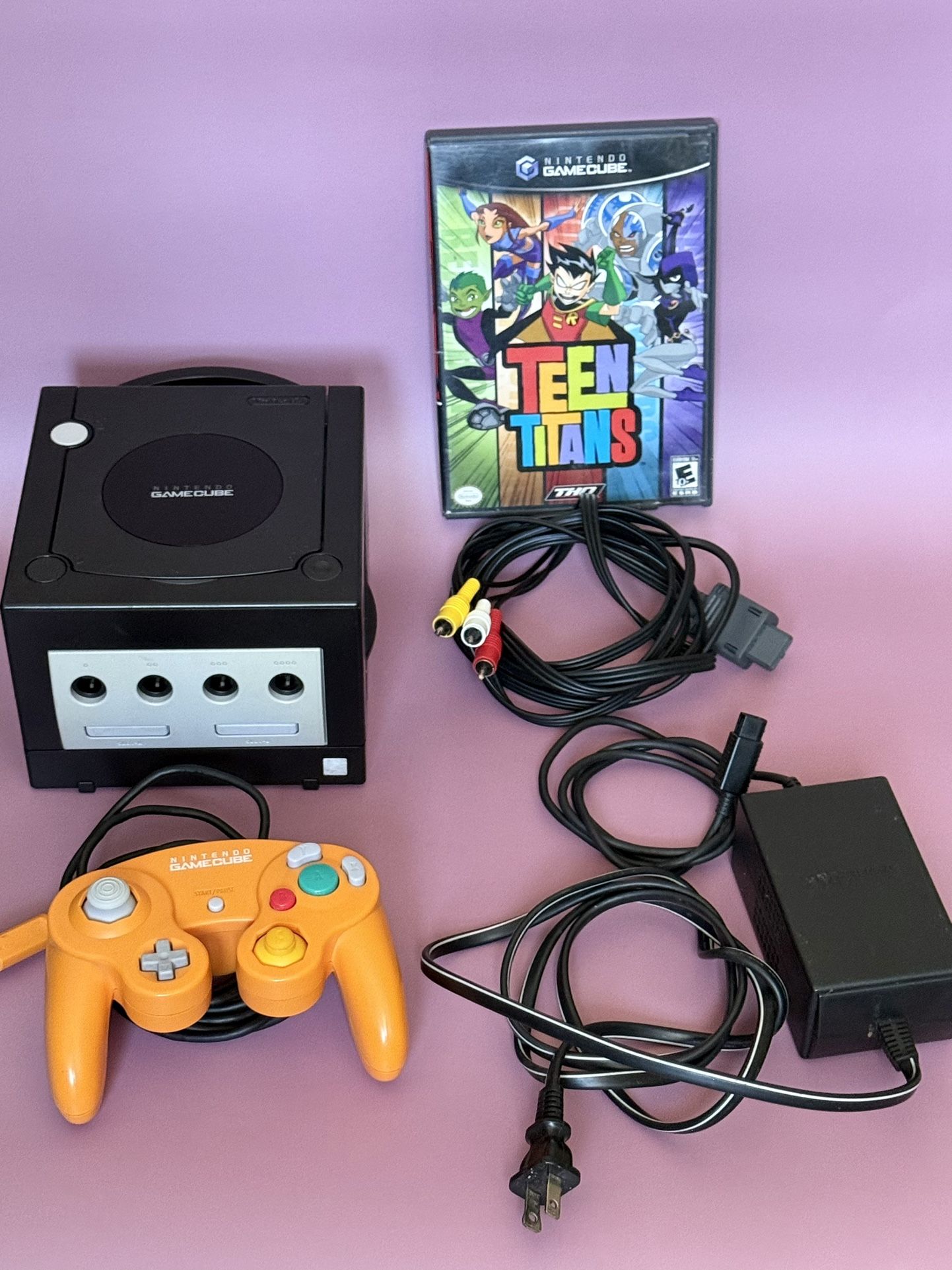 Nintendo GameCube Console. Spice Orange Controller And Game. Great Condition!