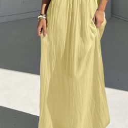 Halter Neck Cut Out Sleeveless Maxi Dress