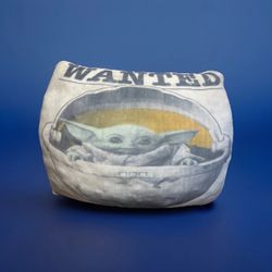 Disney Star Wars Mandalorian Wanted Baby Yoda The Child 12”Squishy Pillow..(#20)