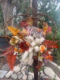 Fall Harvest Grapevine Pumpkin Wreath
