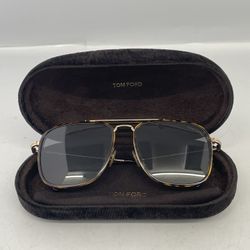 TOM FORD TF665 Huck Sunglasses 52A Havana0Gold / Gray lenses 58