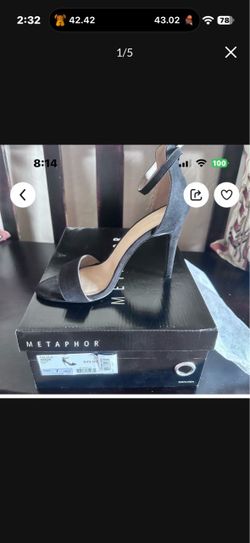 Metaphor Talula Black Heels Size 7