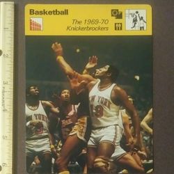1977 Sportscaster Willis Reed New York Knickerbrockers N.Y. 1969-70 Knicks A Team Effort Basketball Photo Large Over-sized Card Collectible Vintage