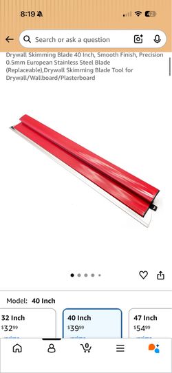 Drywall Skimming Blade 40in