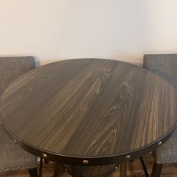 Dark Grey 3 Piece Bar Height Table Set