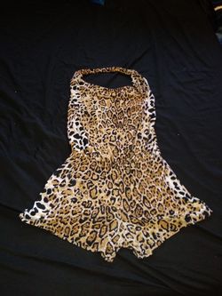 Cheetah Shorts Romper Size XL