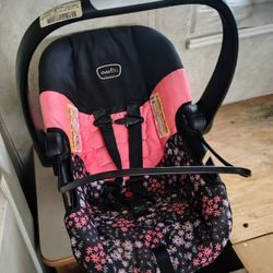Evenflo Infant Car Seat β Floral Pink, Gently
