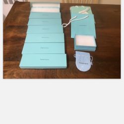 Tiffany And Co Boxes And Pouch Lot