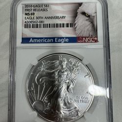 2016 Eagle 🦅 S$1 (FIRST RELEASE MS69