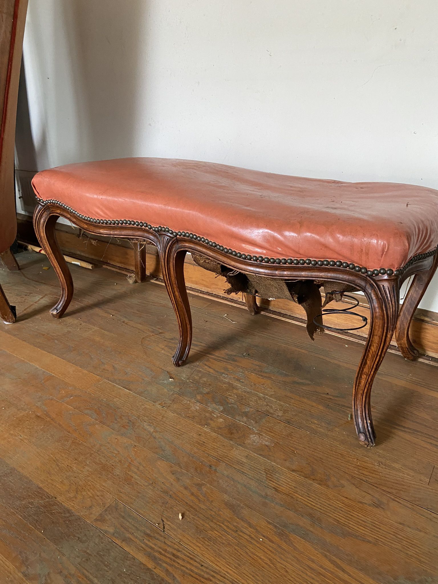 Antique Footstool Bench
