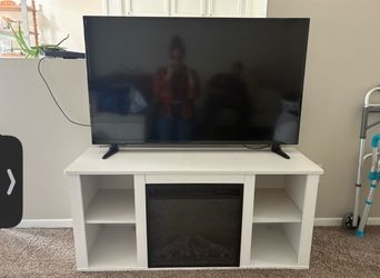 TV Stand with electric display and heat