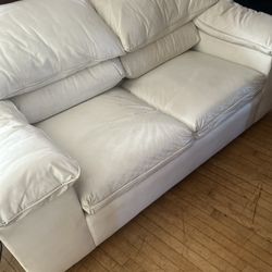 White Leather Couch Set