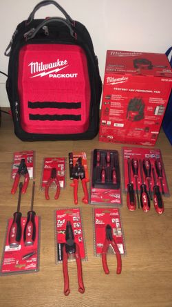 Milwaukee backpack fan and hand tools