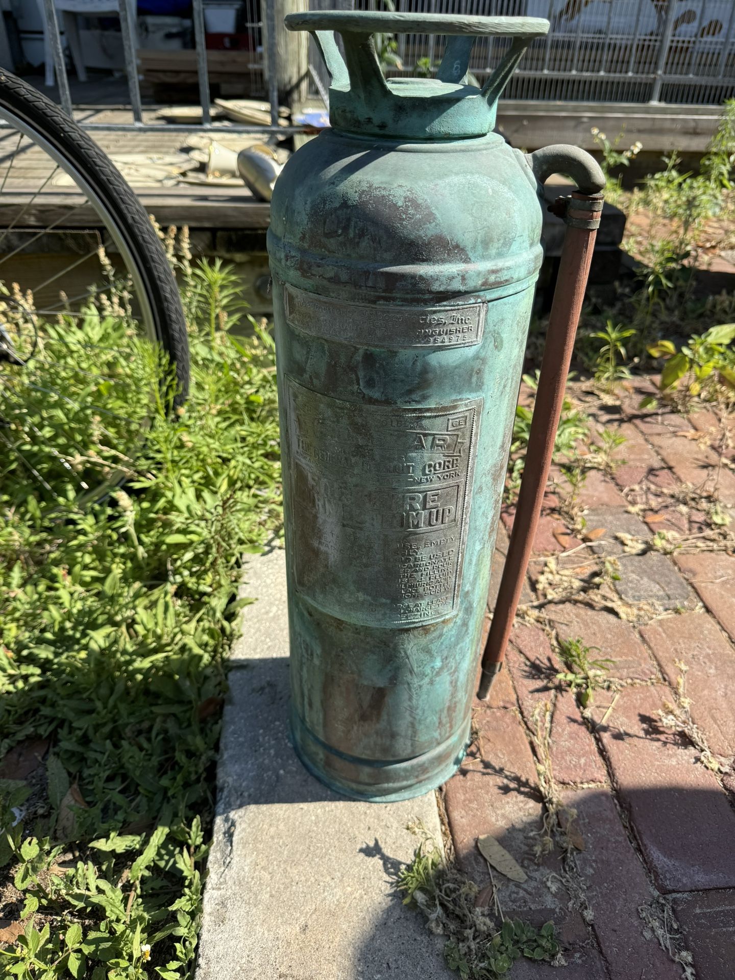 antique 1972 fire extinguisher 