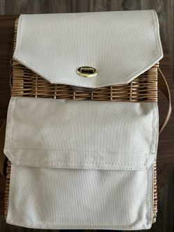 Wooden Portable Picnic Basket