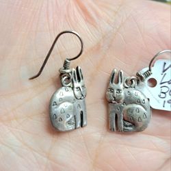 Vintage Laurel Burch Rabbit Earrings