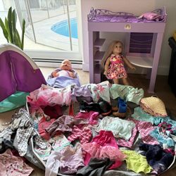 American girl doll And baby + Tons of Accessories