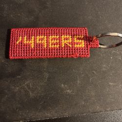 Handmade Keychain Of The 49ers Football Team 