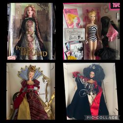 (4) Collector Barbie Dolls