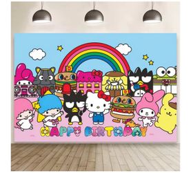 Hello Kitty Backdrop
