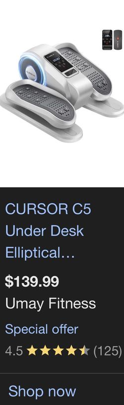 CURSOR C5 Under Desk Elliptical...