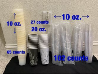 Disposable  plastic  cups  -  $15