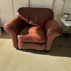 Red leather chair
